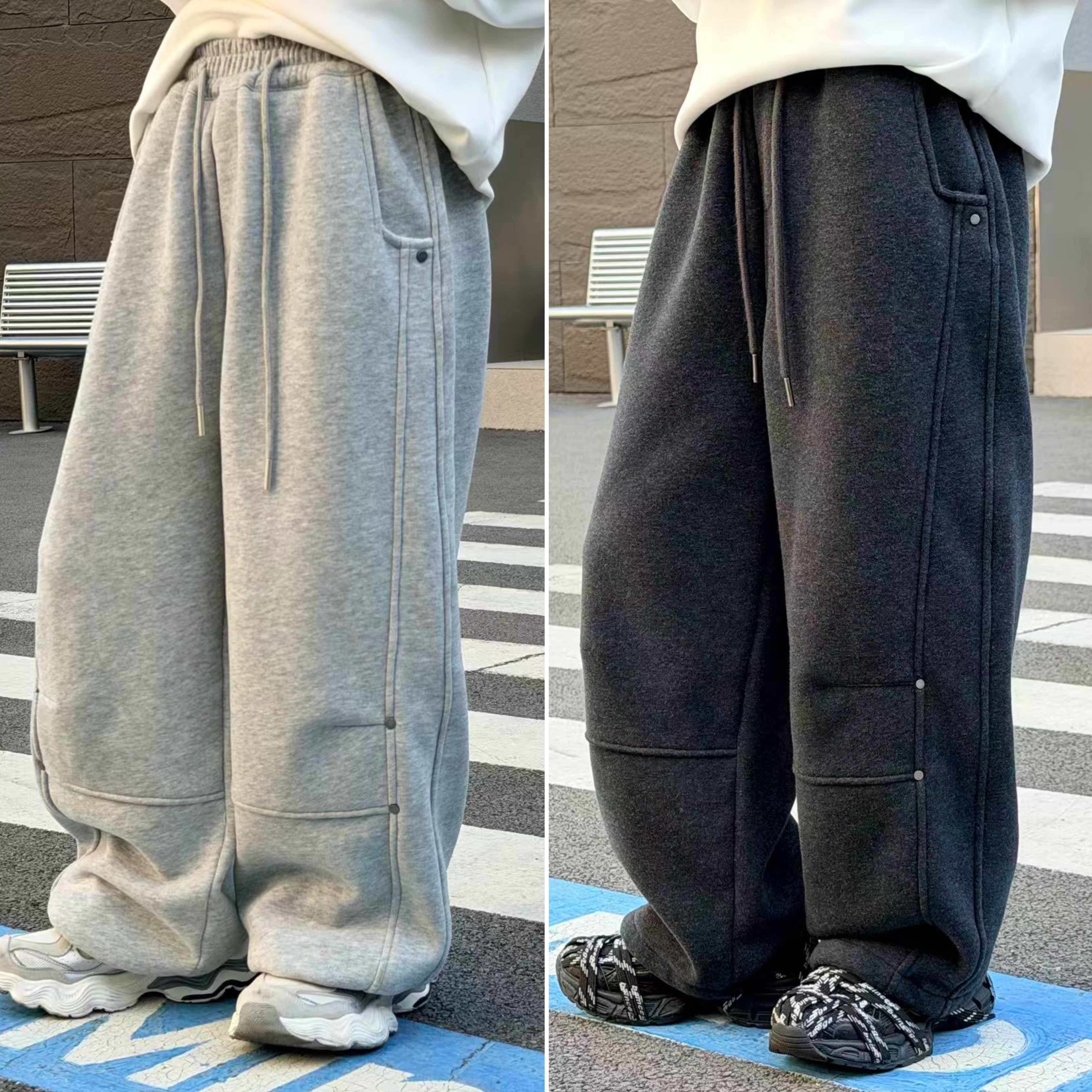 2025青少年冬季加绒裤男童加厚保暖工装裤子5027