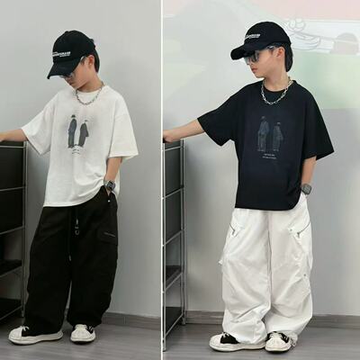 DUMAJIA 【酷飒潮衣】 2026男童夏天宽松短袖儿童时尚T恤7167