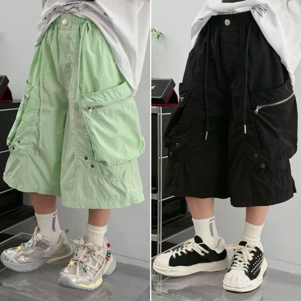 DUMAJIA 青少年夏季工装中裤男童薄款宽松五分裤子3109