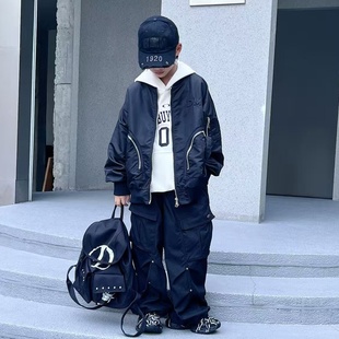 外套6010 户外夹克中大童拉链衫 2025男童秋季 新款