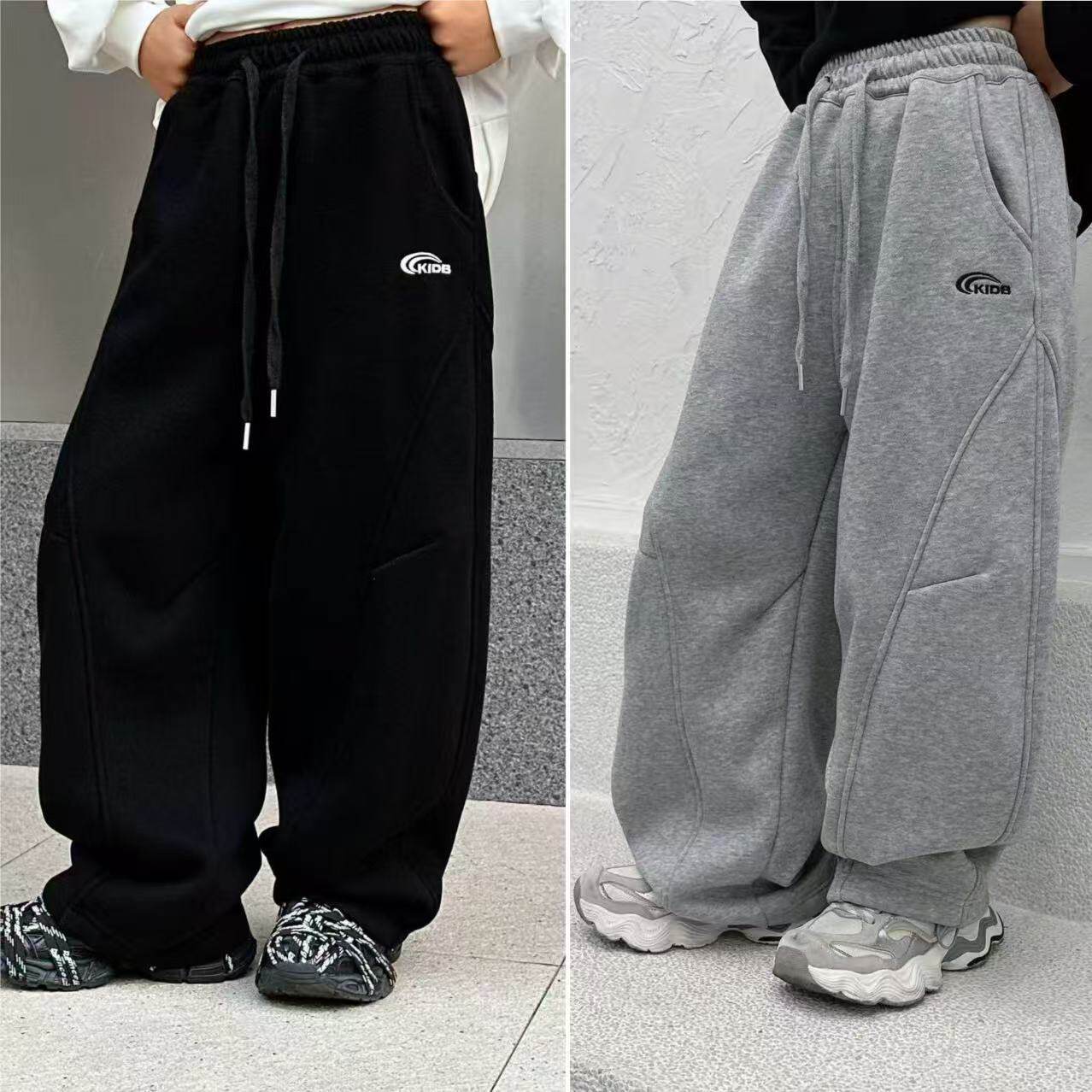 2025儿童冬季休闲加绒长裤男童加厚卫裤5015