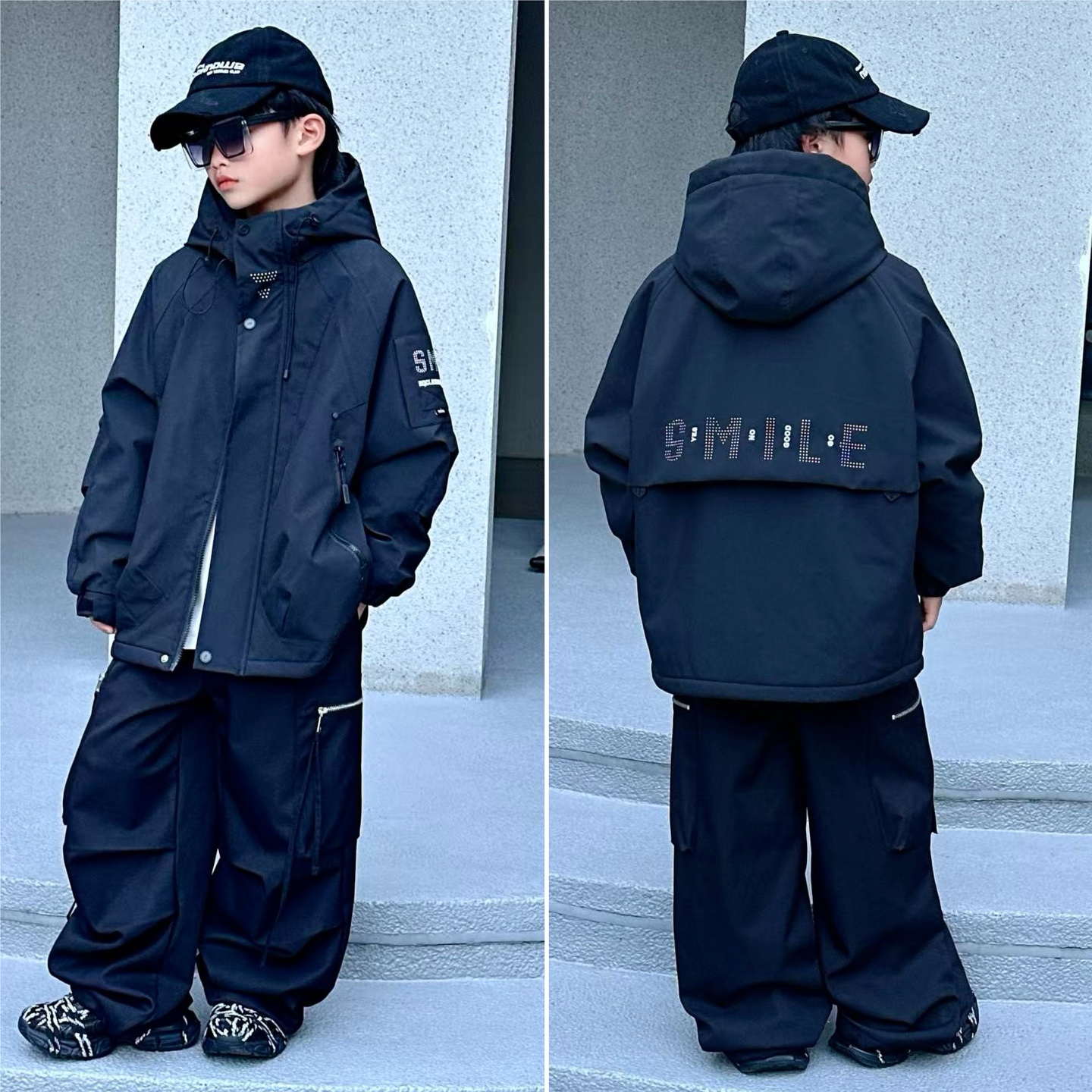 2025男童冬季加棉加厚户外冲锋衣中大童拉链衫外套6012