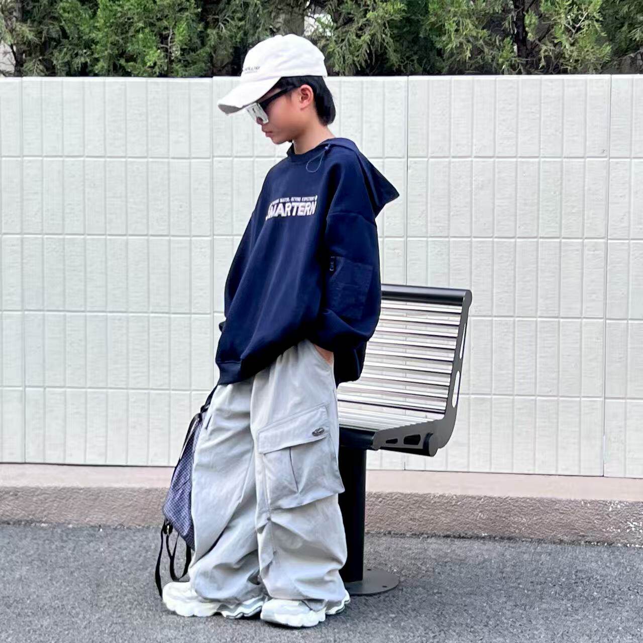 男童长袖连帽卫衣2025秋装儿童休闲帽衫7003