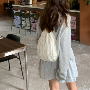 包包女式2025新款夏季雪纺束口袋双肩包韩版休闲小众设计手提背包