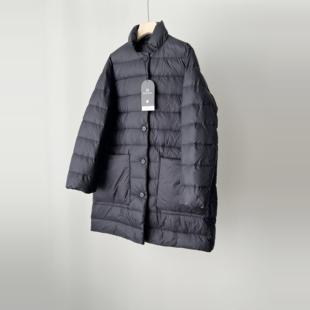 自留私服 经典万年 宽松茧型大口袋90安心鹅绒小立领中长款羽绒服