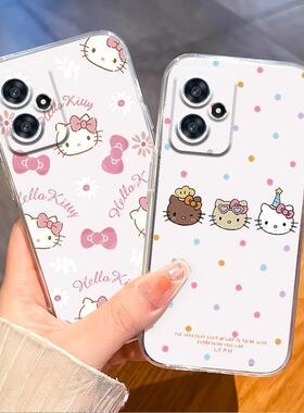 适用Redmi 14c红米13c手机壳12c可爱少女Redmi 13r蝴蝶结KT猫红米8a 9a闺蜜萝莉HM透明10A防摔全包软胶套卡通