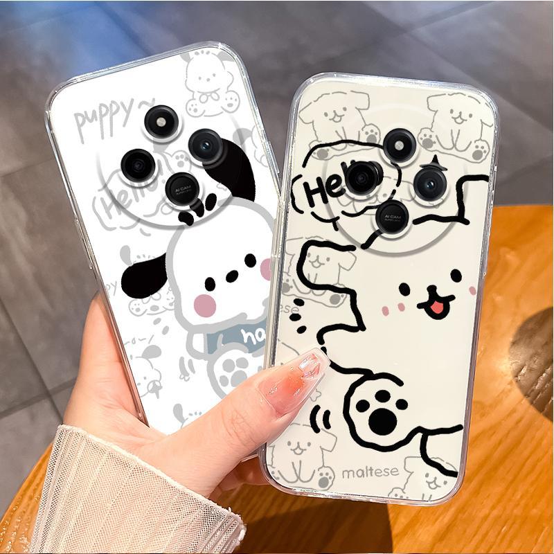 适用小米红米14c手机壳线条小狗R