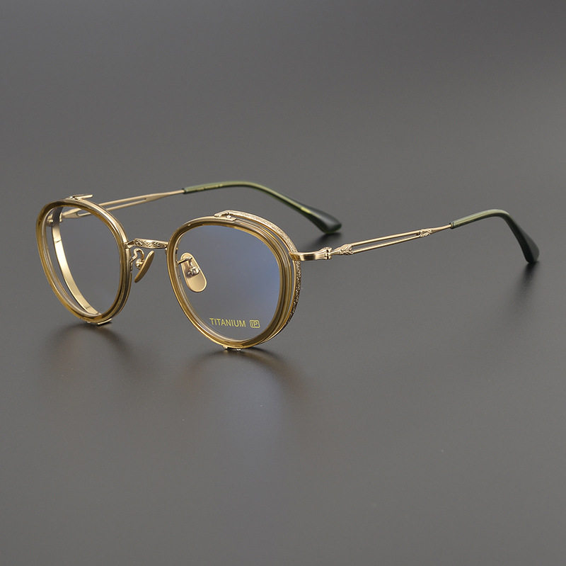 设计师手工近视眼镜眼镜框复古纯钛板材眼镜架女潮个性男防蓝光,ZIPPO/瑞士军刀/眼镜,定制成品光学镜,淘宝优惠券,粉丝福利购,淘宝优惠卷