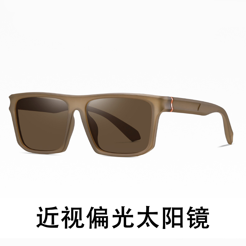 新TR90全框近视偏光方框太阳镜潮流夜视墨镜驾驶开车偏光炫彩镜面