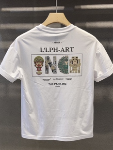 潮牌休闲落肩ins情侣款 短袖 字母印花美式 薄款 设计感体恤 T恤男夏季