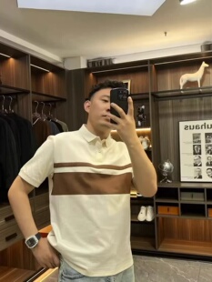 Polo衫 潮流拼色休闲百搭简约翻领半袖 男短袖 新款 T恤 夏季 高端时尚