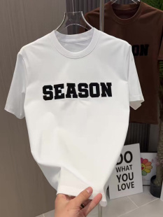 T恤 潮牌网红痞帅潮流时尚 简约干净休闲清爽帅气字母纯棉短袖 男士