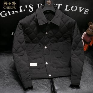 高端潮牌翻领大口袋棉衣保暖男装 棉服冬季 外套潮 轻薄男士 2024新款