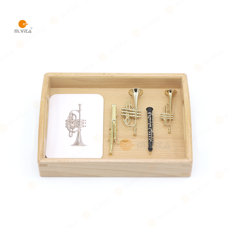 蒙生教具语言卡片西式乐器模型