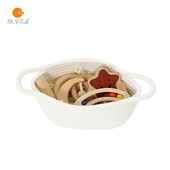 手眼协调教具组合 听觉 榉木摇铃 抓握 蒙生蒙台梭利蒙氏教具