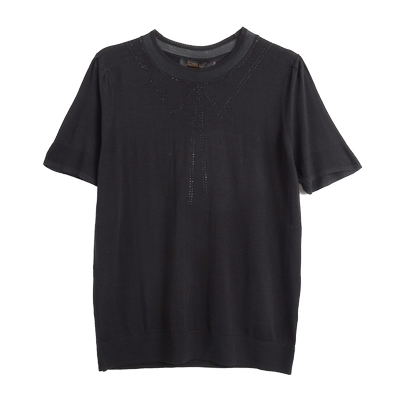 胖太太针织衫薄知性宽松镶钻