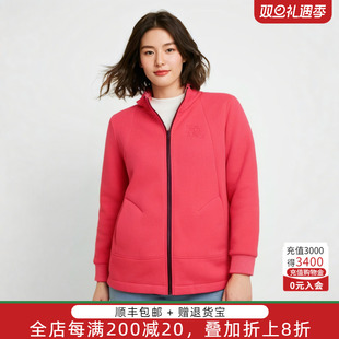 糖果色连帽加绒卫衣上衣运动424389710 秋冬新时尚 胖太太大码 女装