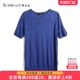 打底针织衫 胖太太大码 潮621114510 新款 蓝色镶钻圆领短袖 女装 夏装