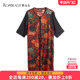 圆领旗袍设计通勤中长连衣裙薄821206540 夏季 女装 新款 胖太太大码