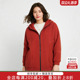 胖太太大码 休闲宽松纯色拉链连帽夹克外套821303913 女装 秋冬新品