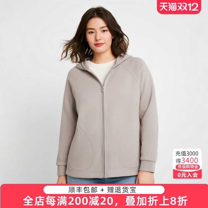 胖太太外套拉链宽松休闲