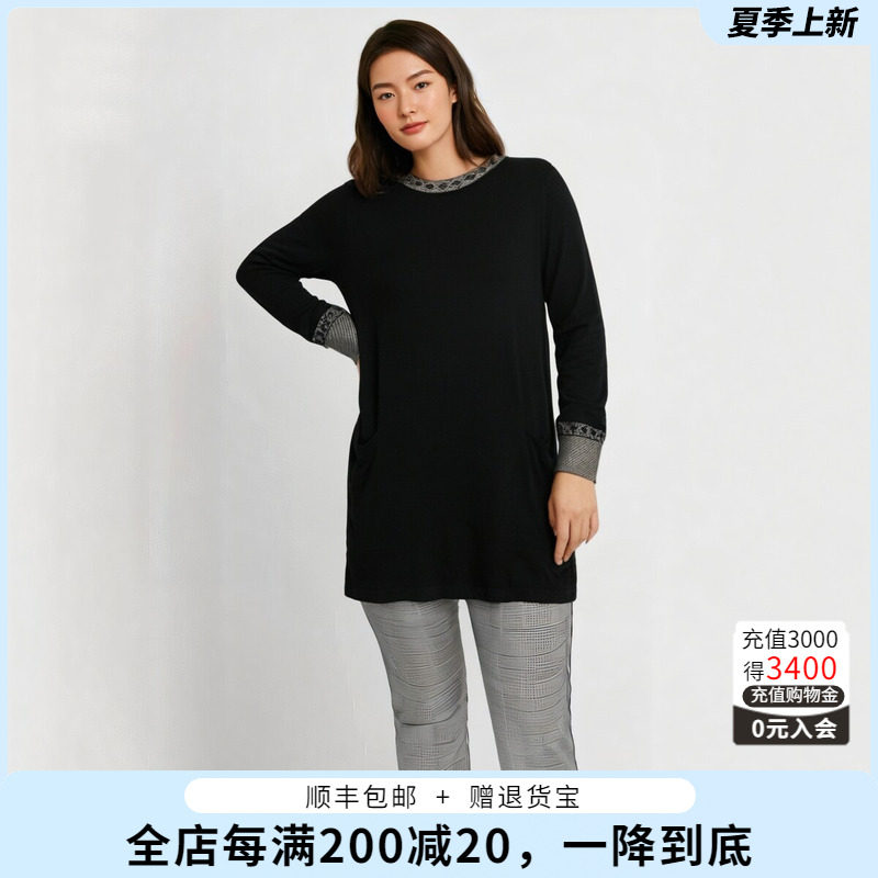 胖太太大码女装春季新款中长款连衣裙针织毛衫宽松A版620103510