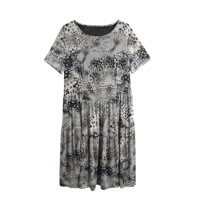 胖太太连衣裙薄韩版宽松豹纹