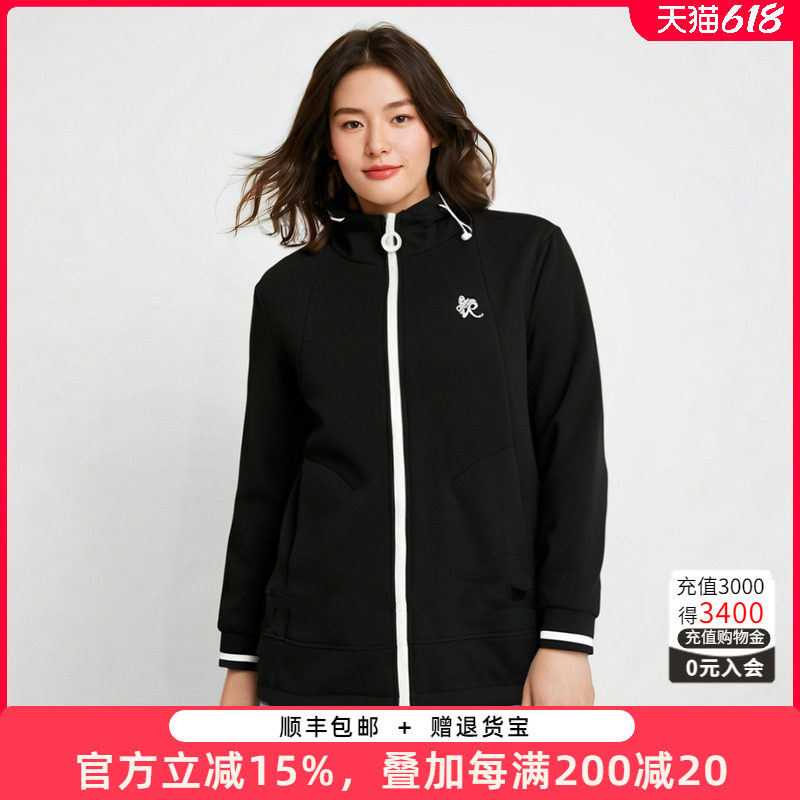 胖太太大码女装秋季新品时尚纯色连帽加绒风衣外套保暖424312010