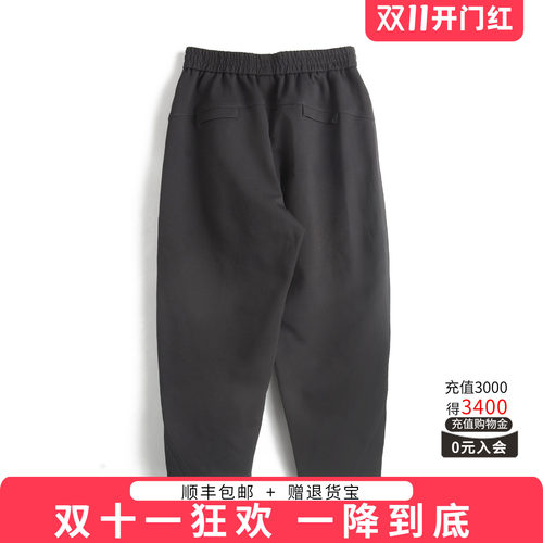 胖太太秋冬松紧腰弹力弯刀裤