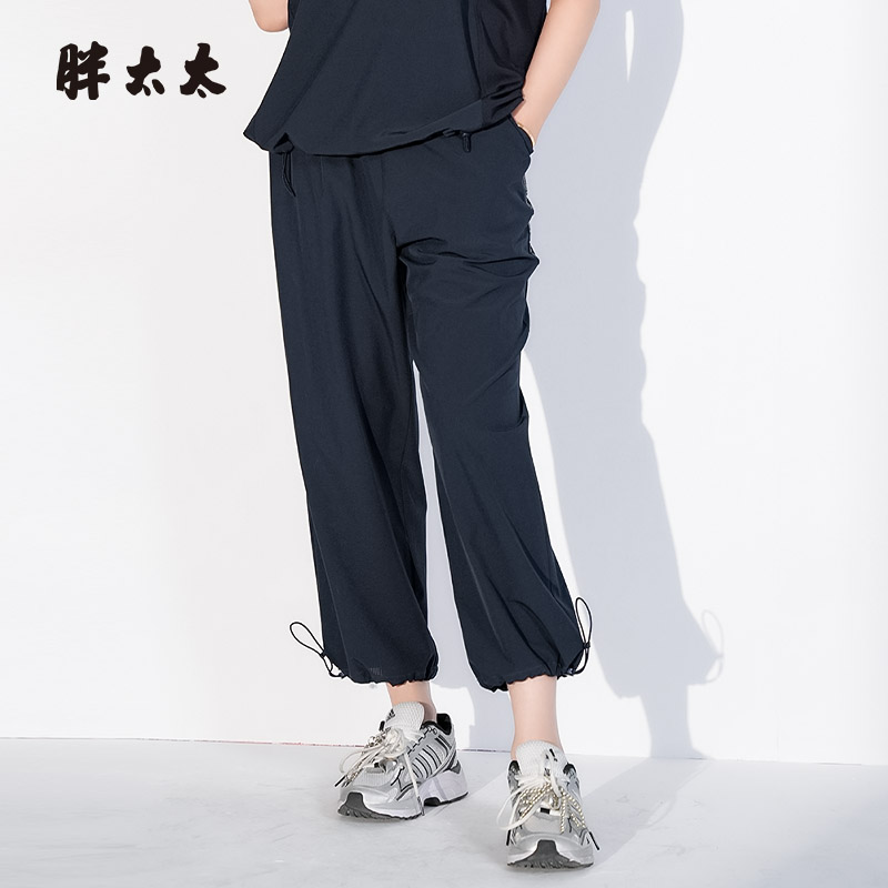 胖太太休闲裤运动时尚