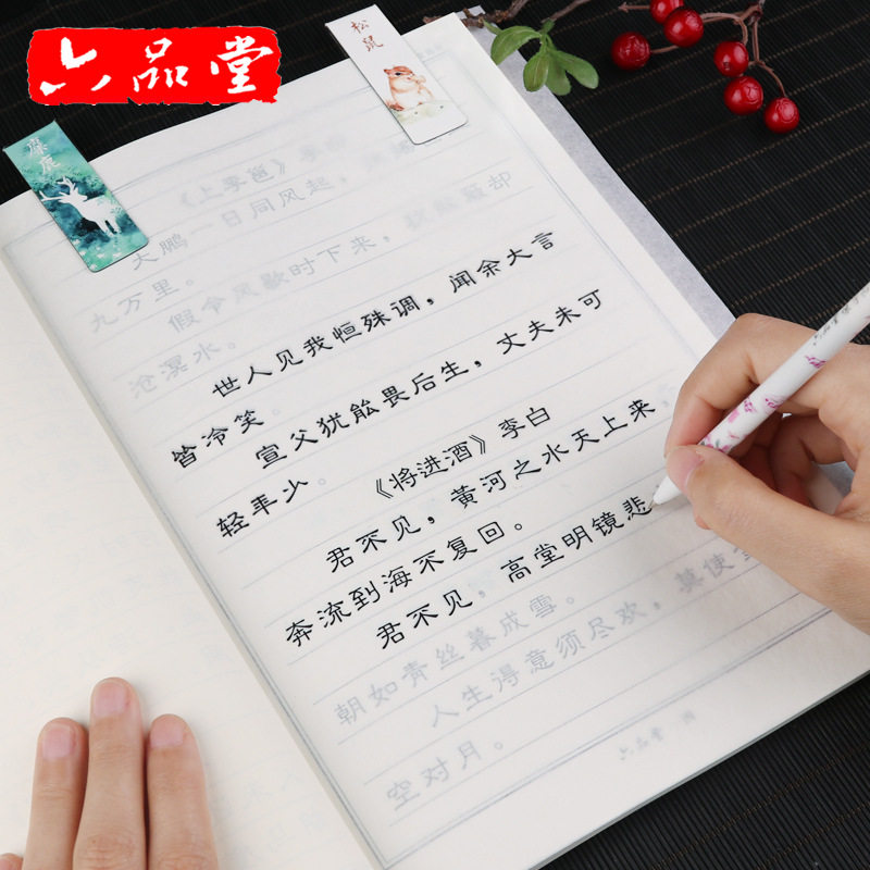 隶书钢笔字帖古诗词成语优美句子精选成人汉隶硬笔字帖入门初学者