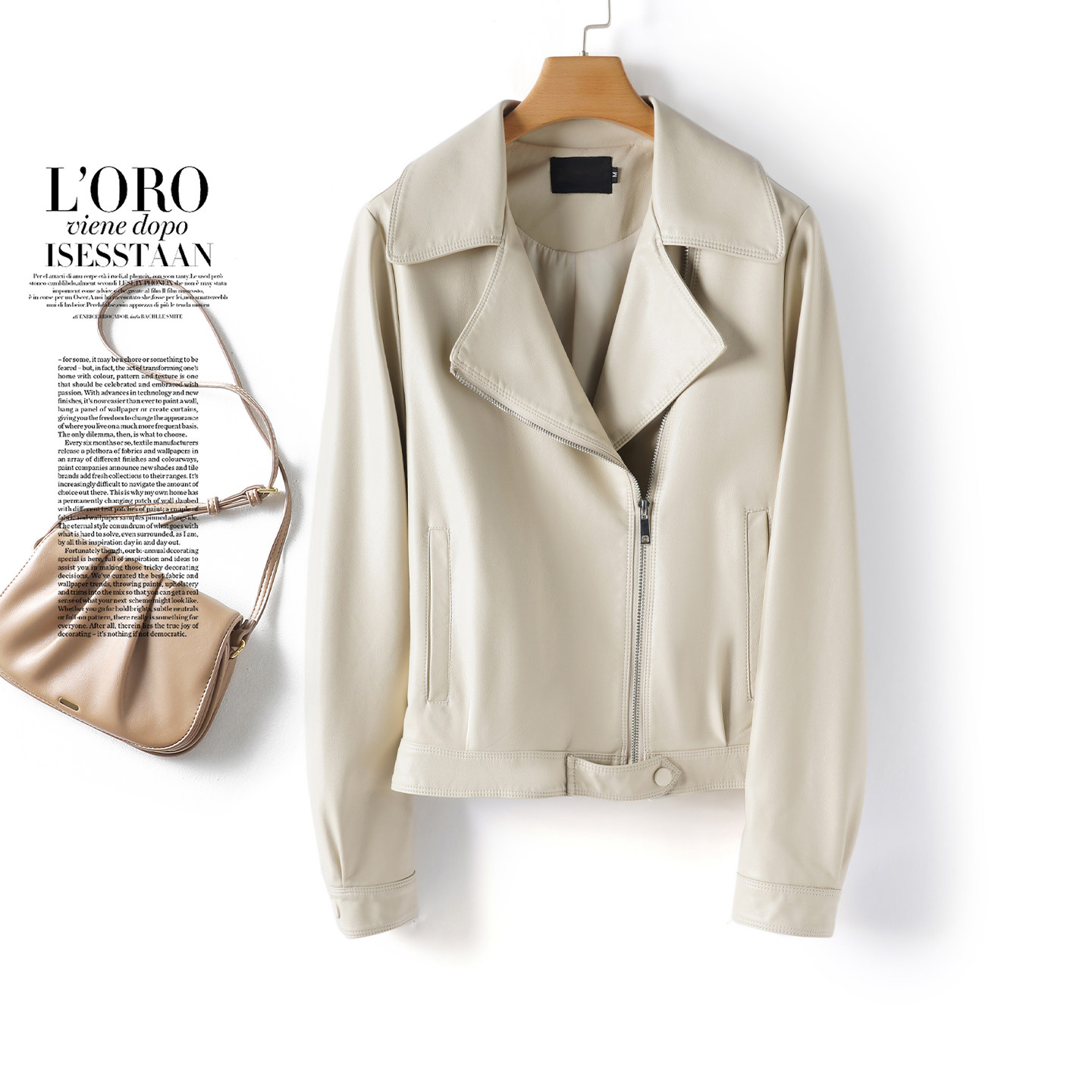 皮衣外套女短款翻领时尚机车皮夹克小个子2026新款春秋海宁绵羊皮