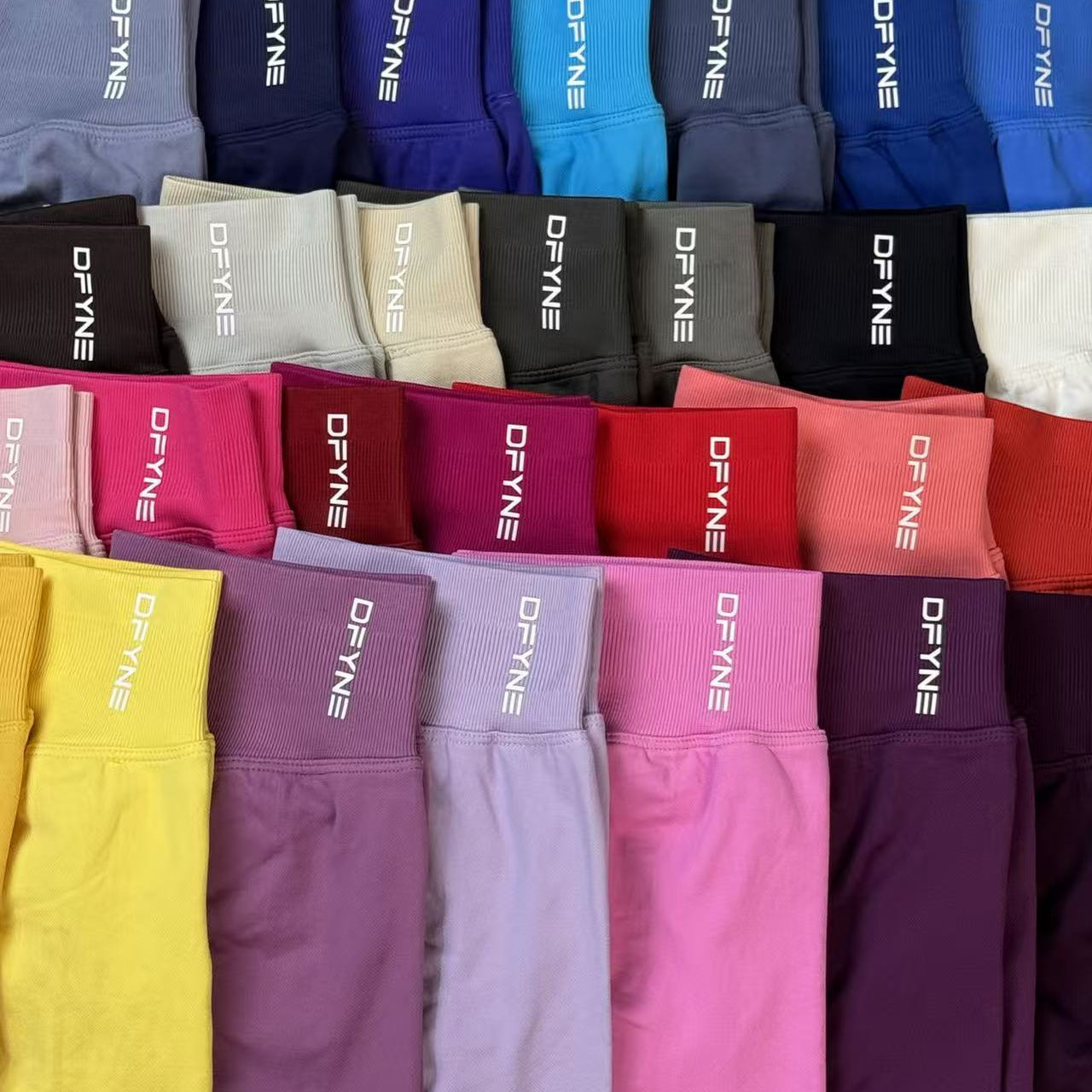 DF长裤改良彩色蜜桃臀巨显臀提臀裤健身紧身健身瑜伽长裤（14B）