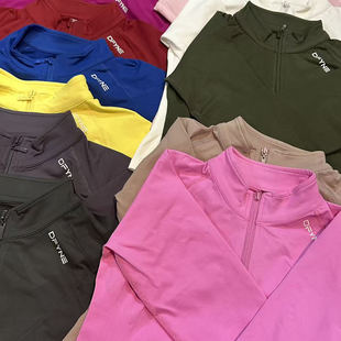 A886 运动健身撸铁瑜伽款 DF新品 拉链高领彩色夹克外套彩色修身