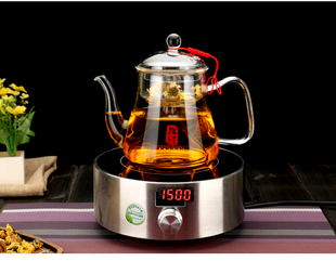 养生壶电陶炉电磁炉玻璃蒸茶器煮茶壶 耐热玻璃蒸茶器 能量壶