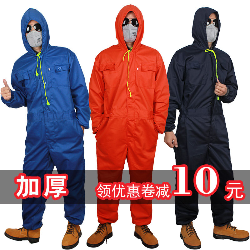 包邮连体工作服2018修车机修焊工连体衣汽修连体服男工装春防护衣