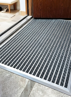 灰色铝合金入户门高级地垫户外门口地毯门外脚垫室外入门防滑门垫