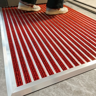 红色铝合金入户门地毯除尘地垫进户门耐脏脚垫室外门口防滑门垫