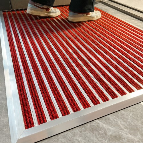 红色铝合金入户门地毯除尘地垫