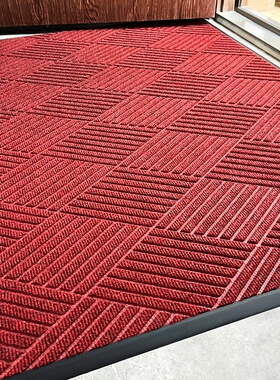 红色入户门吸水地垫室外入门除尘脚垫家用门垫户外防滑门口地毯