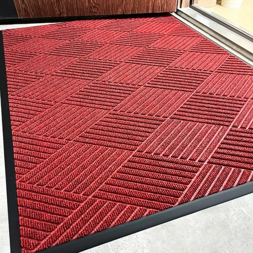 红色入户门吸水地垫室外入门除尘