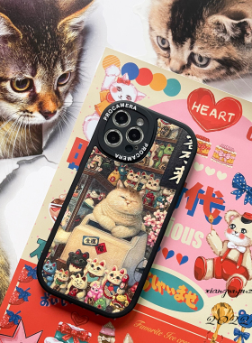 巷午 可爱招财猫适用苹果13小米12 Pro/opporen8/vivo防摔手机壳