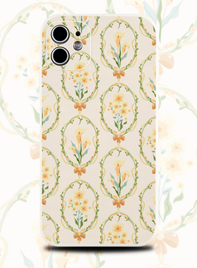 巷午 黄色小清新还得适用于苹果15/14华为nova12mate60/p50荣耀100/oppofindx7u小米14手机壳vivox90p红米k70