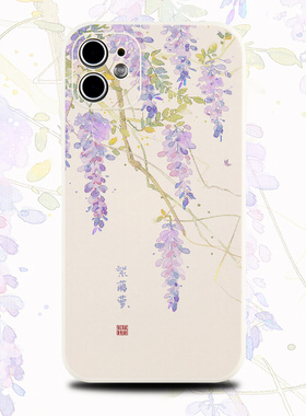 巷午 温柔紫罗兰适用于苹果15小米13/vivoiqoo11OPPOfindx6/华为mate60nova10荣耀90红米note13硅胶软手机壳