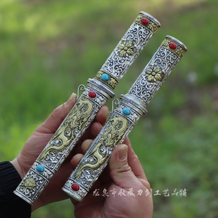 藏族风格情侣小刀短刀礼品防身短剑工艺收藏摆设冷兵器摆件未开刃