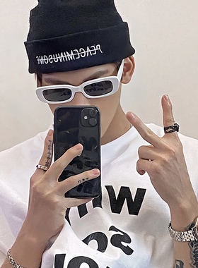 ALASYA墨镜男欧美嘻哈个性GM新款太阳镜个性小框百搭防紫外线眼镜