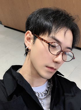 ALASYA书呆子防蓝光平光眼镜小框小脸复古玳瑁高级感miu系椭圆