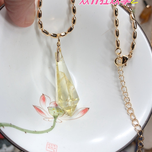 【毛衣链款】天然黄水晶 黄胶花 青金石等等