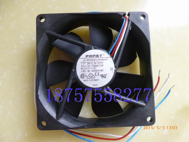 全新原装德国ebmpapst TYP 3412N/12HH 9025 风扇 耐用10年