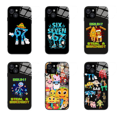 游戏67 steal a brainrot潮67meme手机壳适用苹果15华为mate60小米一加oppo三星24iPhone16promax保护套